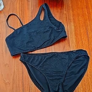 Black Flower Abercrombie 2 pc swimsuit